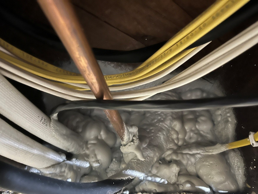 Figure 1 shows Spray Foam Rim Joist