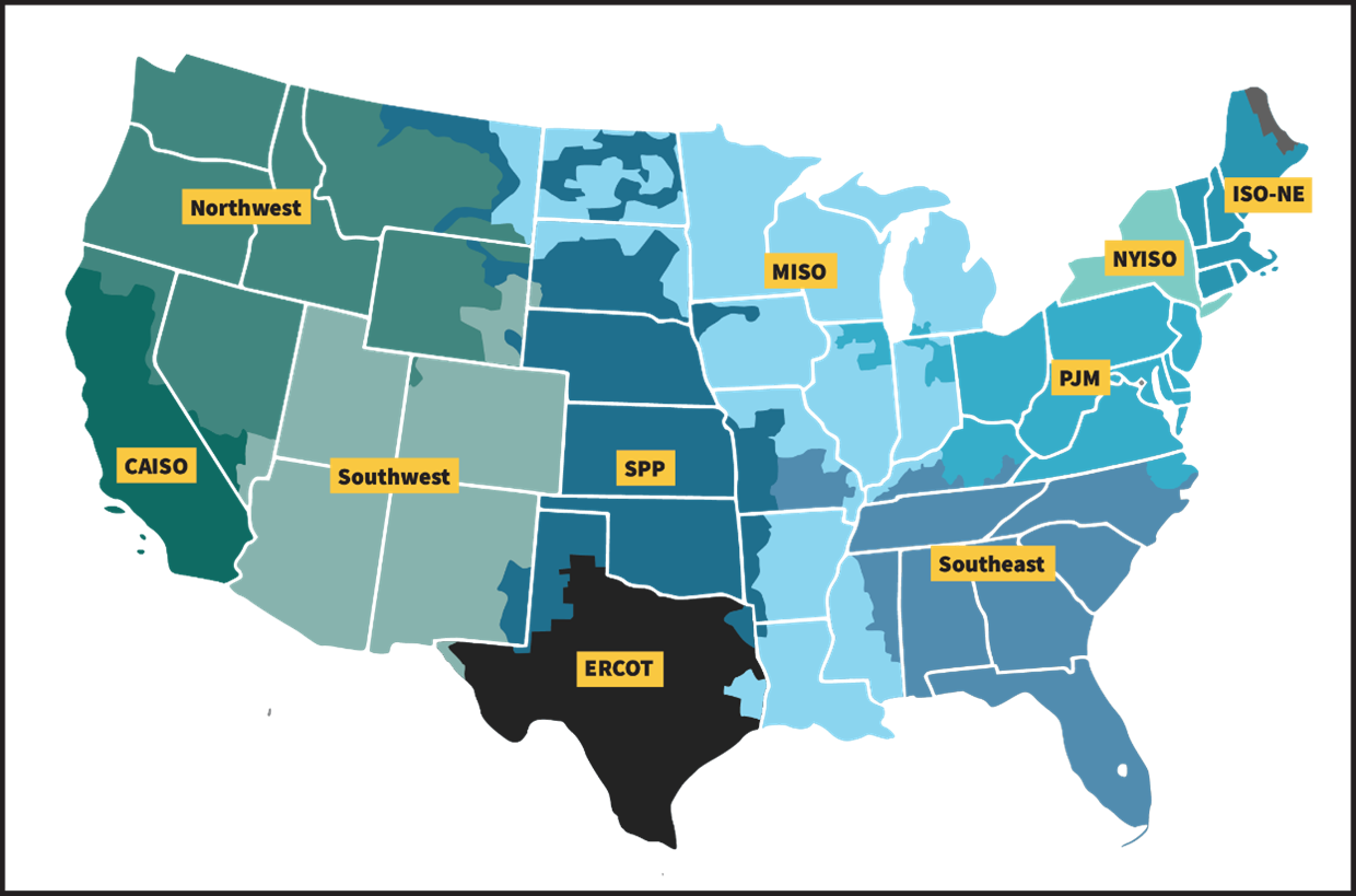 Figure 4 Shows Regional Transmission Organization (RTO) Map
