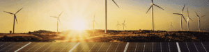image of wind mills and solar panels