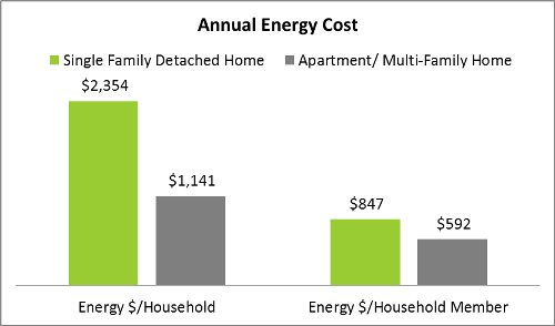 Multi-family versus Single-Family Detached Homes Energy Use, Michaels Energy