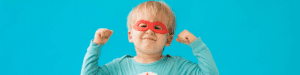 image of little boy in a super hero mask