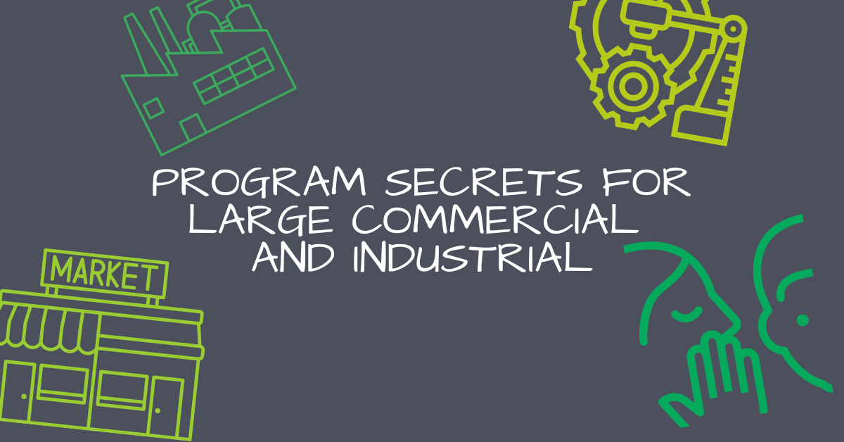 Program Secrets for Large Commercial and Industrial, Michaels Energy