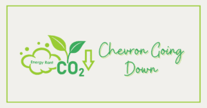 Image shows graphics of leaves and co2 with a down arrow, along with text "Chevron Going Down"