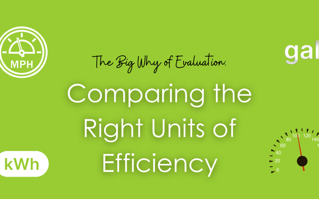 Comparing the Right Units of Efficiency