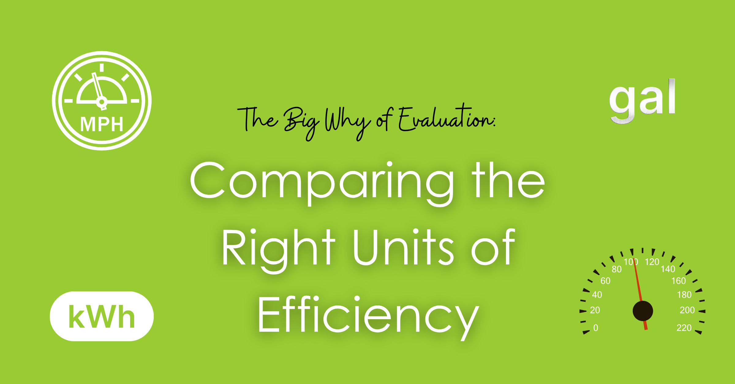 Comparing the Right Units of Efficiency